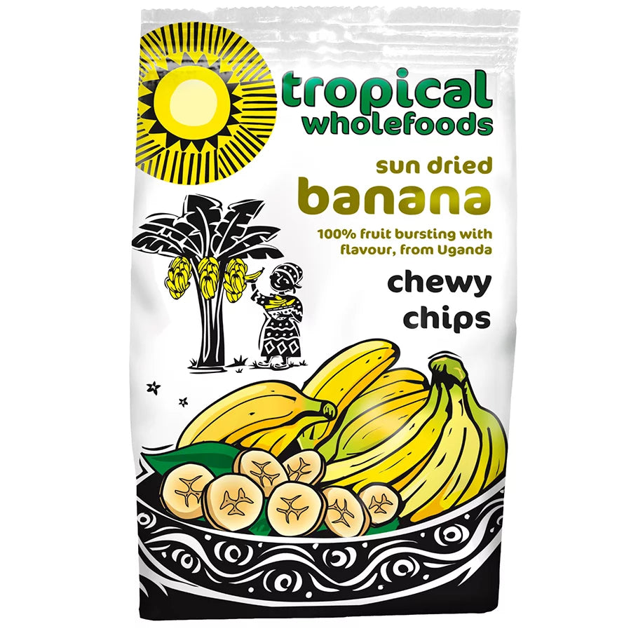 Tropical Wholefoods Organic Sun Dried Banana Chips 100g