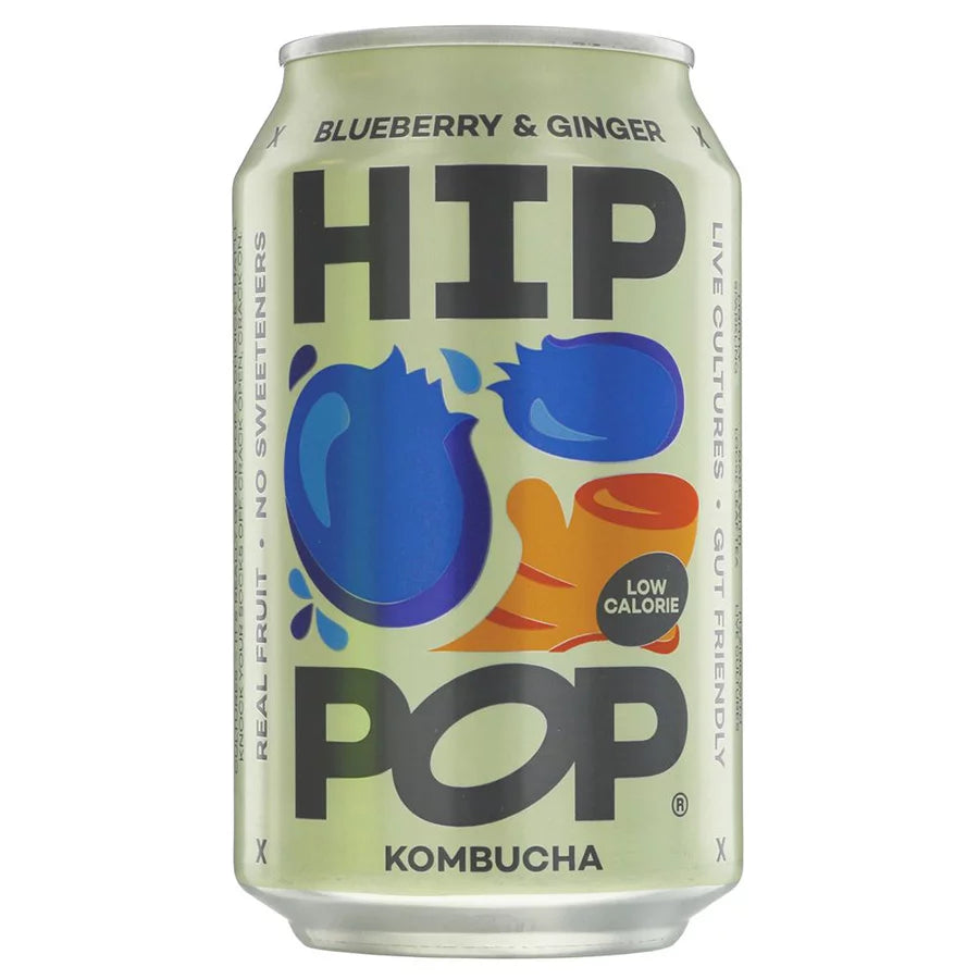 Hip Pop Kombucha Blueberry Ginger 330ml