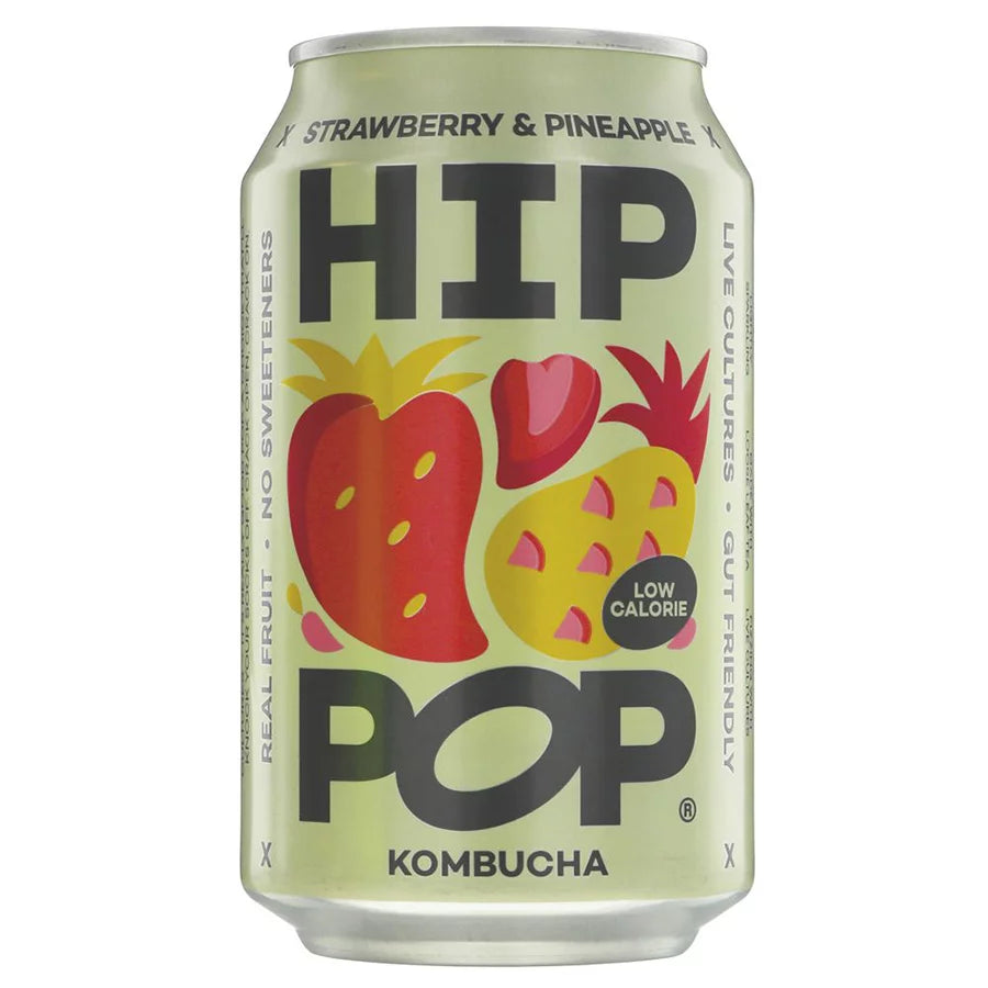 Hip Pop Kombucha Strawberry Pineapple 330ml