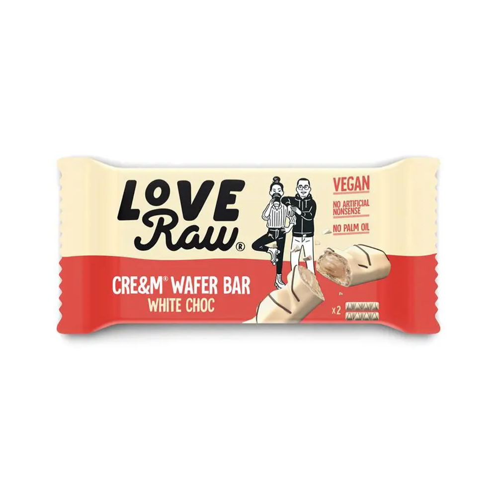 Love Raw White Choc Cream Wafer Bars