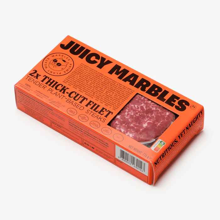 Juicy Marbles 2x Thick-Cut Filet Plant-Based Steaks 226g