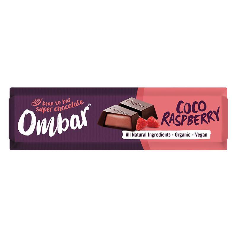 Ombar Organic Coco Raspberry Filled Chocolate Bar 42g