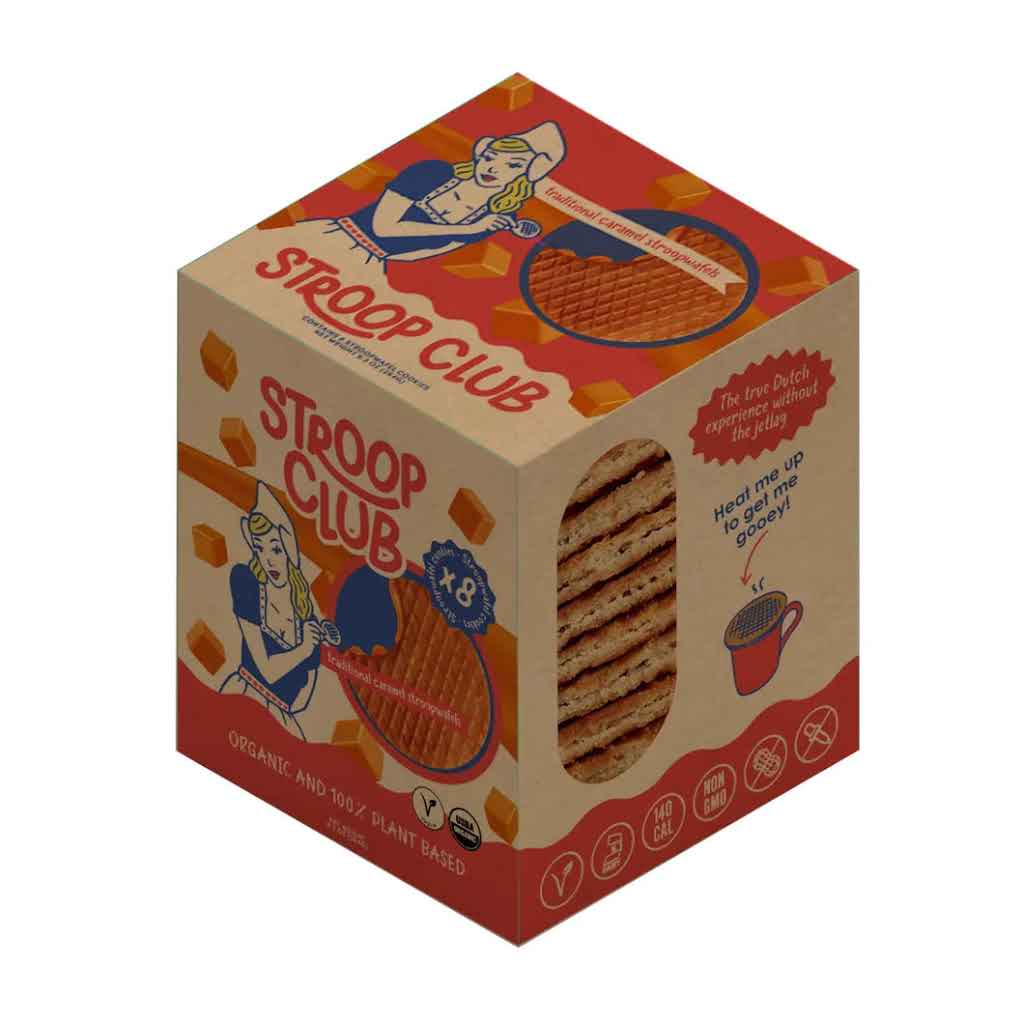 Stroop Club Organic Traditional Caramel Stroopwafels 8 Pack 240g