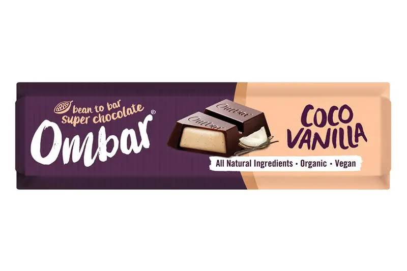 Ombar Organic Coco Vanilla Filled Chocolate Bar 42g
