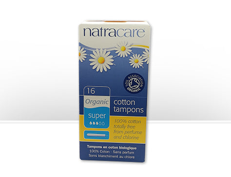 Natracare Organic Cotton Tampons w/Applicator Super