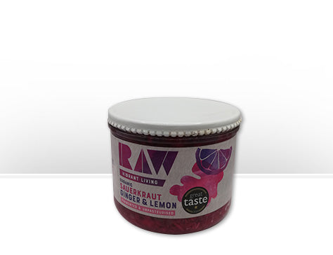 Raw Organic Ginger and Lemon Sauerkraut 410g